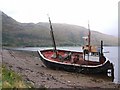 Beached fishing boat at Corran