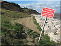 Cliff Erosion and unstable rocks