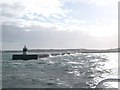 SH2584 : The breakwater on a blustery day by Eric Jones