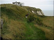 TR2638 : Cliff Top Path between Folkestone and Dover by Chris Heaton