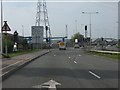 ST3186 : Usk Way approaching Newport Docks by J Whatley