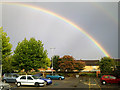 Rainbow over central Swindon