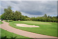 Bunker by the path across Brokes Hill Golf Course