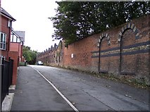 SD5706 : Gable end of long gone factory remain off Walkden Avenue by Raymond Knapman