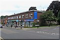 Block of modern shops, corner of Brox Road and Shaw Close