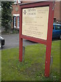 Notice board, Trinity Church, Nether Street N12