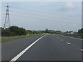 Power lines crossing the M49 Motorway near Elphington Manor Farm