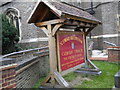 Information Board, St Edward the Confessor Church, Finchley Road NW11