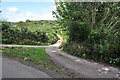 A lane near Heddon Mills which leads to a ford