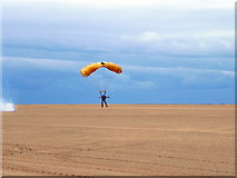 SD3217 : Parachutist, Southport Beach by David Dixon