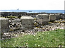 NT4377 : Coastal defences at Ferny Ness by M J Richardson