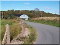 Road bends near Neuadd Rhoshirwaun village hall