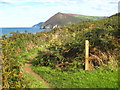 Coastal path marker post