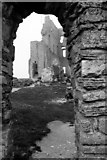 SY9582 : Ruined keep, Corfe Castle (1985) by Graham Hogg
