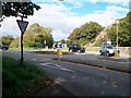 The busy Pont y Garreg-fechan roundabout