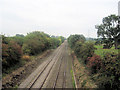 Railway towards Shrewsbury from Haughton Bridge