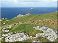 NG1348 : Cliff top by Mointeach nan Tarbh by John Allan