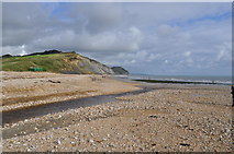 SY3693 : Charmouth : The River Char & Coastline by Lewis Clarke