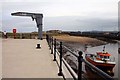 Boat hoist on Foryd Harbour