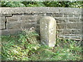 Milestone on Wecha Brook Bridge, Usk Road