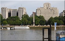 TQ3080 : View across the Thames to Cleopatra's Needle by N Chadwick