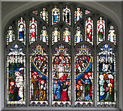 TL8741 : St Gregory's church in Sudbury - east window by Evelyn Simak
