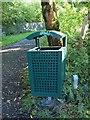 Bin on White Cart Walkway