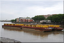 TQ2977 : Barges on the River Thames by N Chadwick