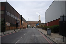 TQ2977 : Looking down Cringle St to Battersea Power Station by N Chadwick
