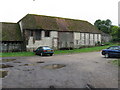 Old barn by footpath to Cocking church