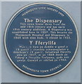 Blue plaque, The Dispensary, Monmouth