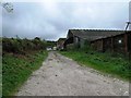 Restricted Byway passing Hill Barn