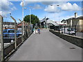 Approach to footbridge over tracks at Chippenham station