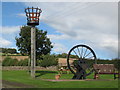 Sheave wheel and memorial beacon, Fourstones