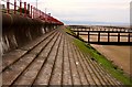 Looking along the sea wall at Rhyl