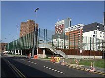SP0787 : Sports pitches and car park - Aston University by John M