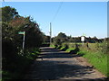 Footpath crosses Teddars Leas Road