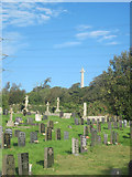 SH5371 : Looking towards column from graveyard by John Firth