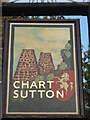 Close-up of Chart Sutton Village Sign