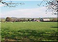 View across farmland to Efail Seithbont