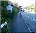 Four signs at the eastern edge of Pontprennau, Cardiff