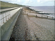 TR1968 : Saxon Shore Way under Beltinge Cliff by Marathon