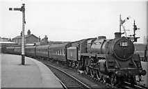 SO8318 : Gloucester Eastgate Station in 1958, with an Up express by Ben Brooksbank