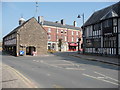 Llanidloes market hall and some surrounding buildings