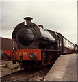 A saddle tanker on the Strathspey Steam Railway station at Aviemore