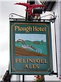 Sign for the Plough Hotel