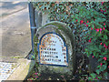 Milestone on Llangedwyn Mill wall