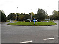 Traffic island on the A460