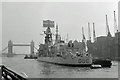 HMS Agincourt visits London, 1966