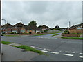 Looking from Greenway across Merryfield Drive towards Croft Way